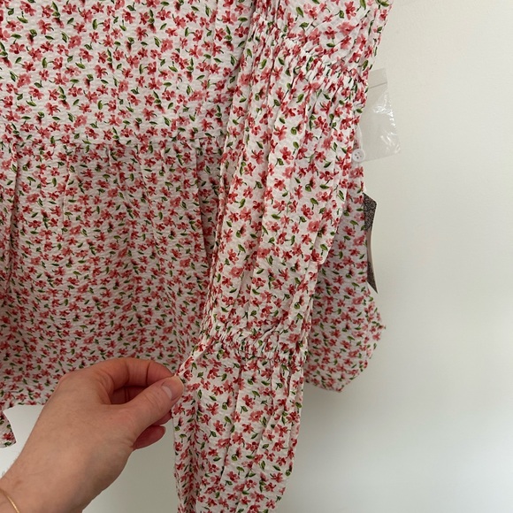 Tuckernuck NWT Hyacinth House Clemons Long Sleeve Blouse Pink Floral Size XL - Picture 5 of 7